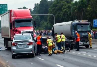 Acidente na BR-230: 5 Feridos em Colisão entre Caminhões e Carros